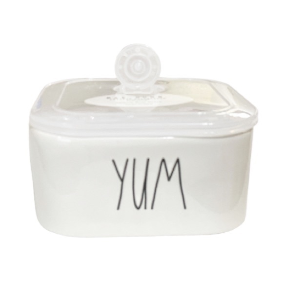 NEW Rae Dunn YUM Ceramic Bowl with Lid - Picture 1 of 5